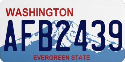 WA license plate AFB2439