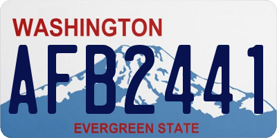 WA license plate AFB2441