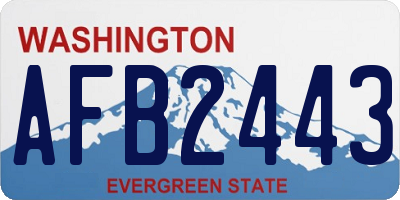 WA license plate AFB2443