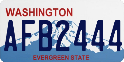 WA license plate AFB2444