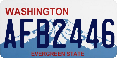 WA license plate AFB2446