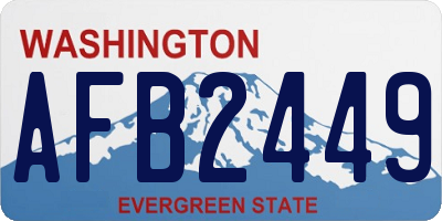 WA license plate AFB2449