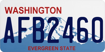 WA license plate AFB2460