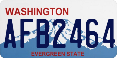 WA license plate AFB2464