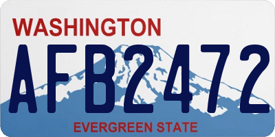 WA license plate AFB2472