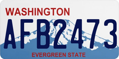 WA license plate AFB2473
