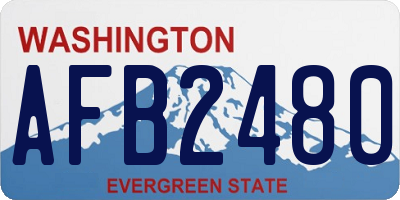 WA license plate AFB2480