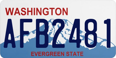 WA license plate AFB2481