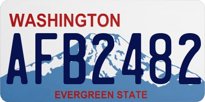 WA license plate AFB2482
