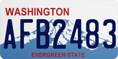 WA license plate AFB2483
