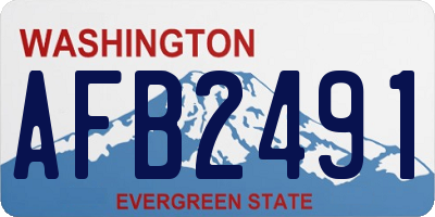 WA license plate AFB2491