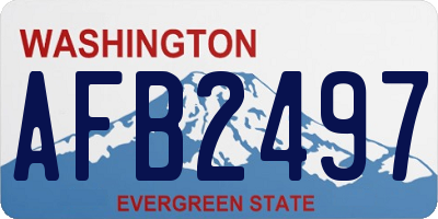 WA license plate AFB2497