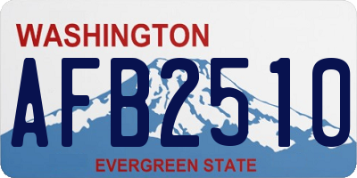 WA license plate AFB2510
