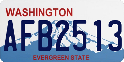 WA license plate AFB2513
