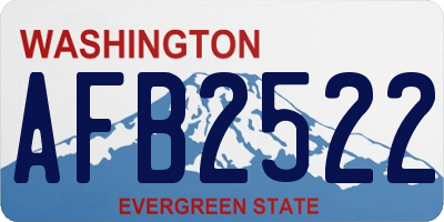 WA license plate AFB2522