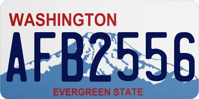 WA license plate AFB2556