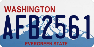 WA license plate AFB2561