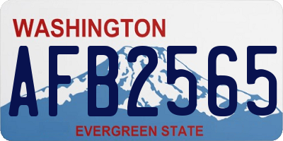 WA license plate AFB2565