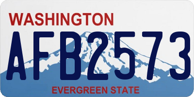 WA license plate AFB2573