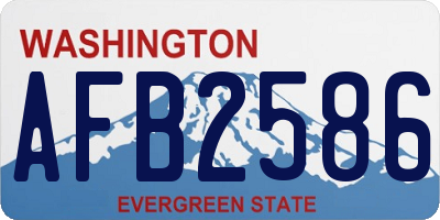 WA license plate AFB2586