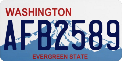 WA license plate AFB2589