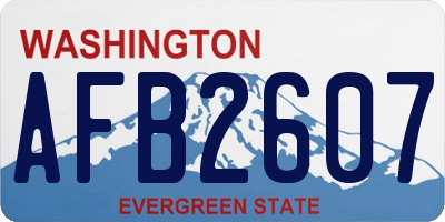 WA license plate AFB2607