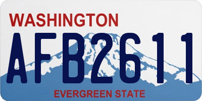 WA license plate AFB2611