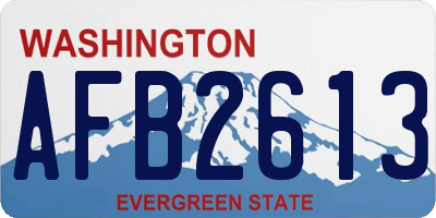 WA license plate AFB2613