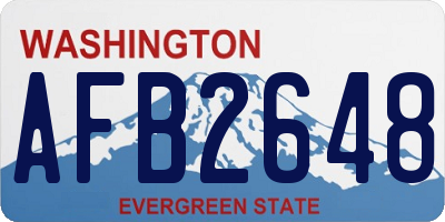 WA license plate AFB2648