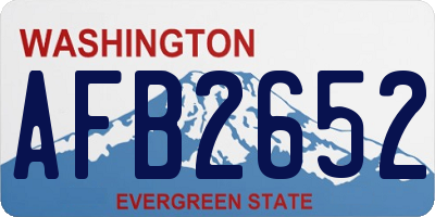 WA license plate AFB2652