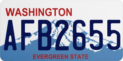 WA license plate AFB2655