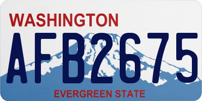 WA license plate AFB2675