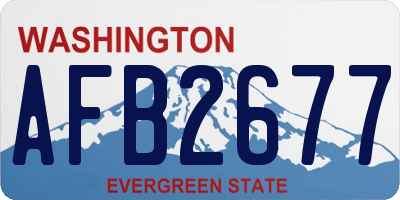 WA license plate AFB2677