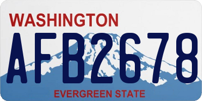 WA license plate AFB2678