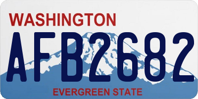 WA license plate AFB2682