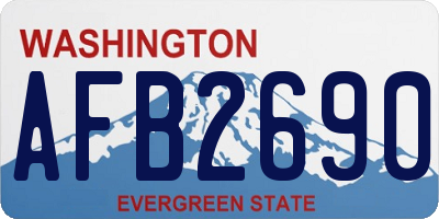 WA license plate AFB2690