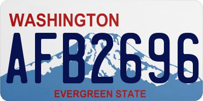 WA license plate AFB2696