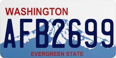 WA license plate AFB2699