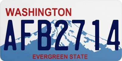 WA license plate AFB2714