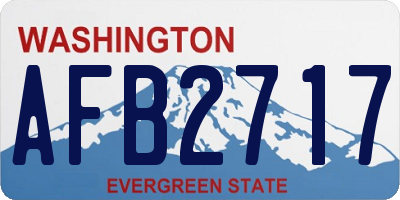 WA license plate AFB2717