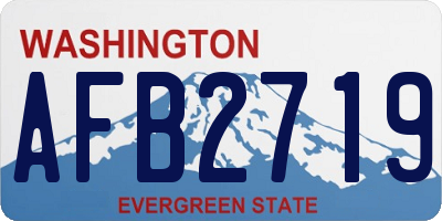 WA license plate AFB2719