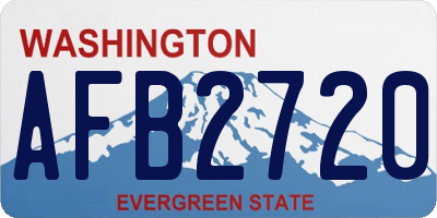 WA license plate AFB2720