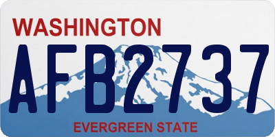 WA license plate AFB2737