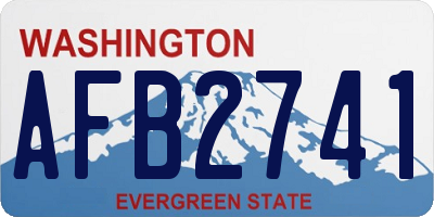 WA license plate AFB2741