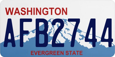 WA license plate AFB2744
