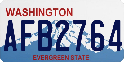 WA license plate AFB2764