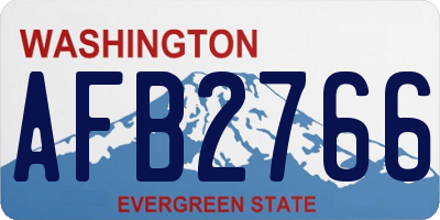 WA license plate AFB2766
