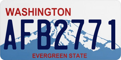 WA license plate AFB2771