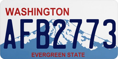 WA license plate AFB2773