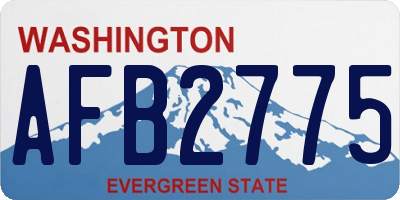 WA license plate AFB2775